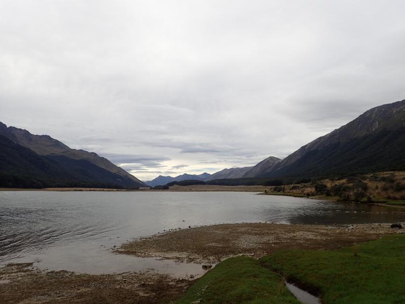 A lake and valley stretching into the distance